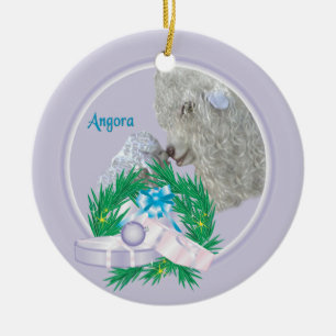 Ornamento de Férias Angora Goat Wreath