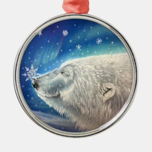 Ornamento de Flocos de Neve do Urso Polar