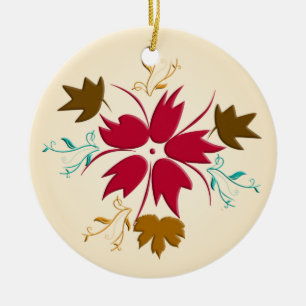 Ornamento de Flor de Natal Vermelho