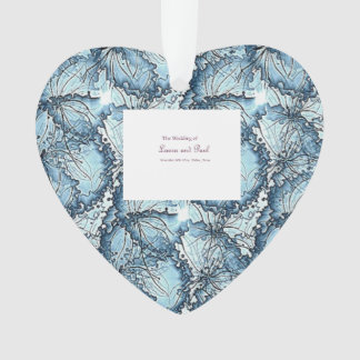 Ornamento de Forma Cardíaca de Casamento Artístico