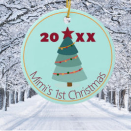 Ornamento de Foto de Natal de 1rua de Mimi