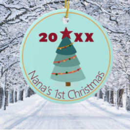 Ornamento de Foto de Natal de 1rua de Nana