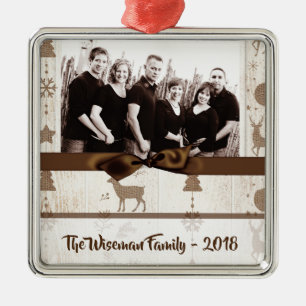 Ornamento de FOTO de Veado Personalizado para Burl