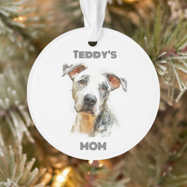 Ornamento de Foto Personalizado de Mãe de Cachorro (Árvore)