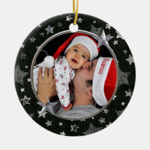 Ornamento de Fotografias Personalizadas de Estrela