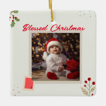 Ornamento de Fotografias Personalizadas de Natal