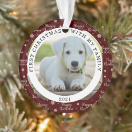 Ornamento de Fotografias Personalizadas do Primeir