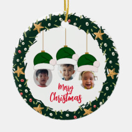 Ornamento de Fotos da Wreath de Natal