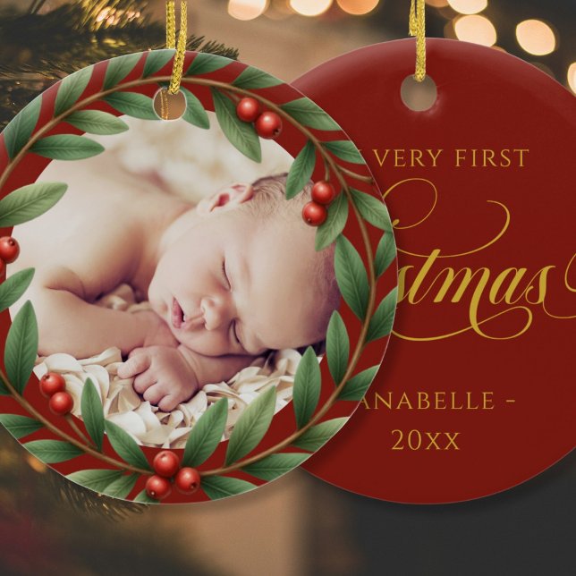 Ornamento de Fotos da Wreath de Natal (Criador carregado)