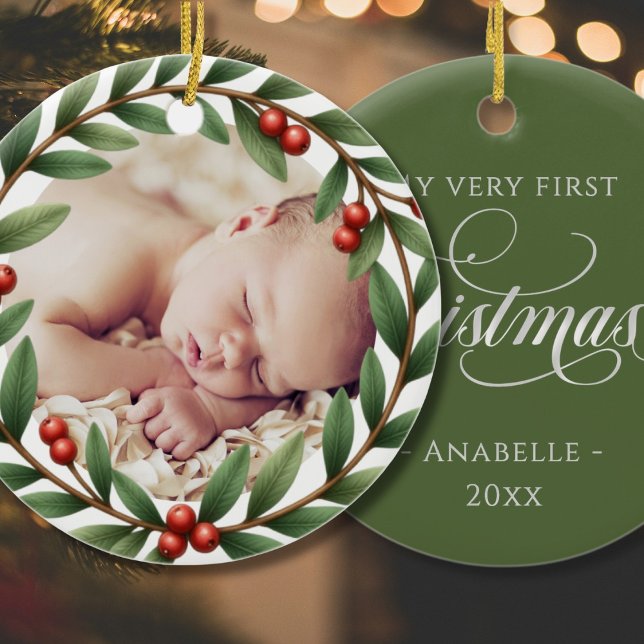 Ornamento de Fotos da Wreath de Natal (Criador carregado)