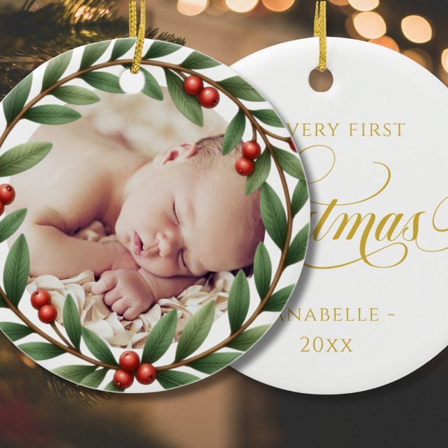 Ornamento de Fotos da Wreath de Natal (Criador carregado)