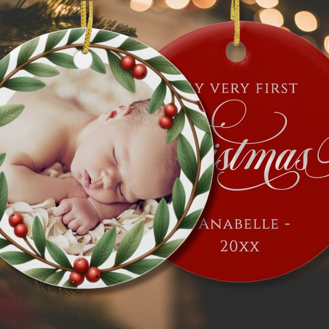 Ornamento de Fotos da Wreath de Natal (Criador carregado)