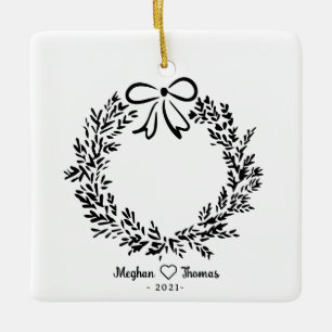 Ornamento de Fotos de Amor, Casado Elegante