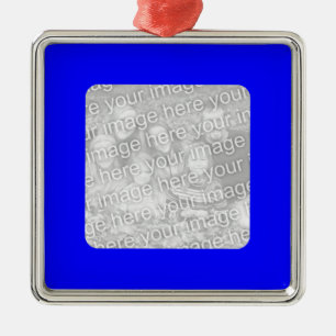 Ornamento de Fotos de Borda Azul