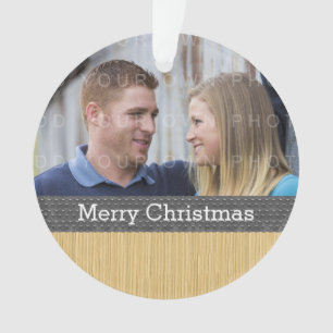 Ornamento de Fotos de Natal Russo da cinza