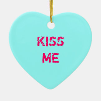 Ornamento de Fotos do Coração de Conversação Aqua