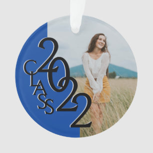 Ornamento de Fotos para Graduação Blue Classe 2022