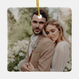 Ornamento de Fotos Personalizado Duplo Lado, Foto