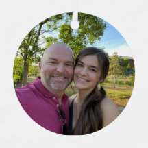 Ornamento de fotos personalizado - presente de man