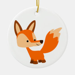 Ornamento de Fox de Cartoon Bonito