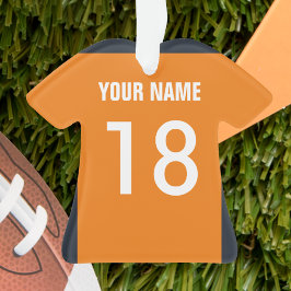 Ornamento de Futebol Laranja, Marinho e White Jers