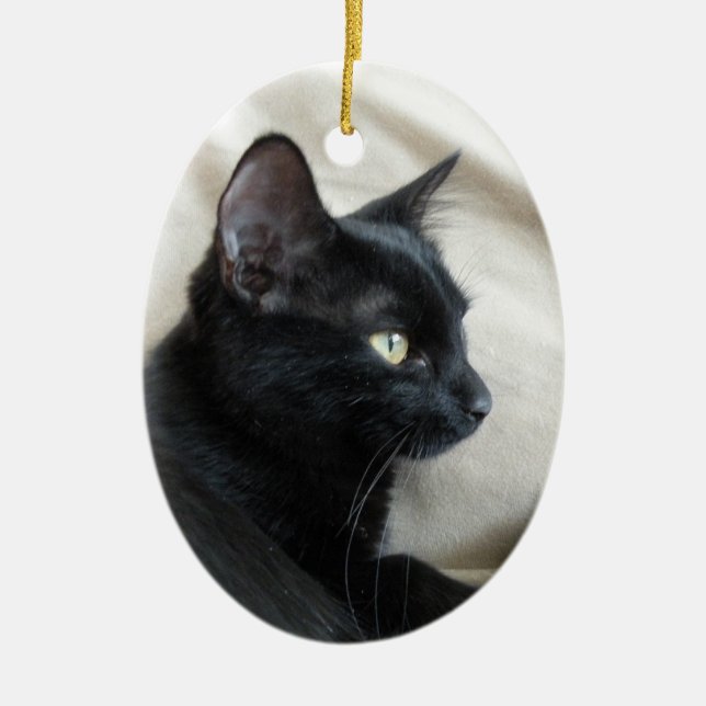 ornamento de gatinho preto (Frente)