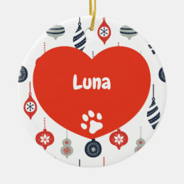 Ornamento de Gatos de Natal Fofos Personalizados