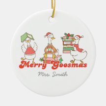 Ornamento de Goosemas de Feliz Personalizada