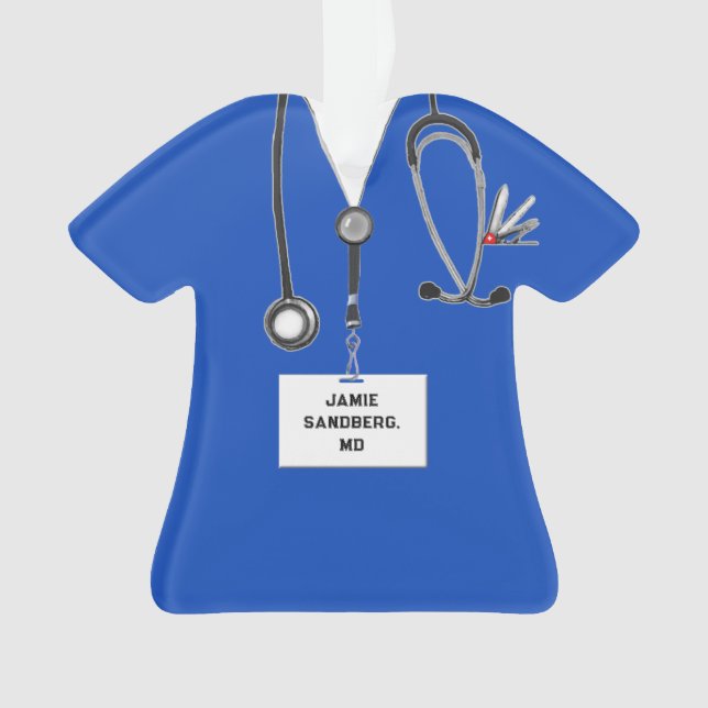 Ornamento de Graduação de Médico Criativo Presente (Frente)
