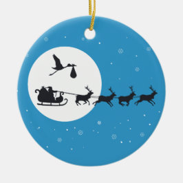 Ornamento de Gravidez de Natal - Chegando à Cidade