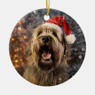 Ornamento de Guarda-de-Natal do Cachorro Briard