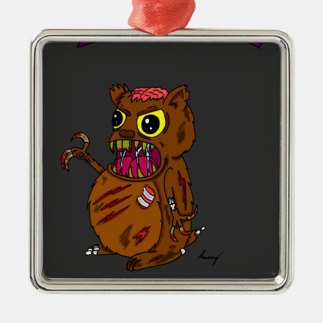 Ornamento de Hamster Zombie (Frente)