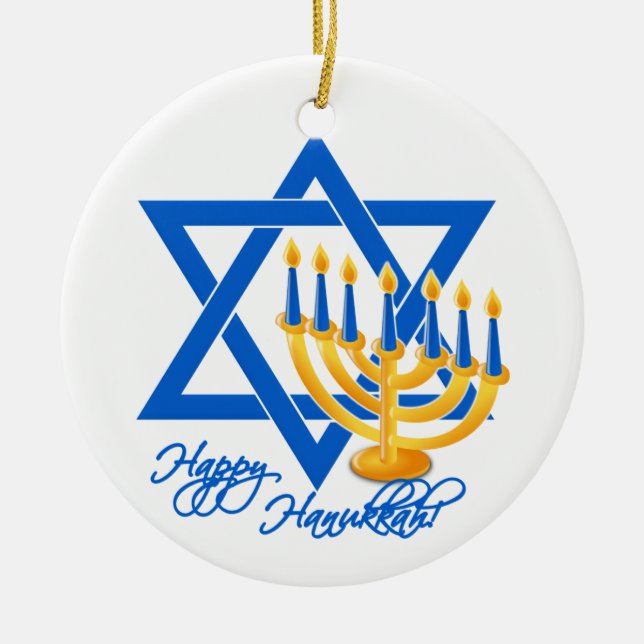 Ornamento de Hanukkah - personalize (Frente)