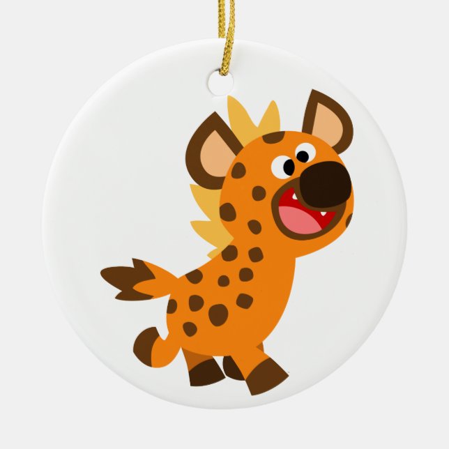 Ornamento de Hyena de Cartoon Bonito (Frente)