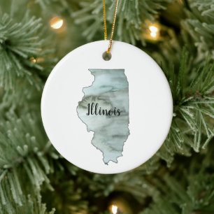 Ornamento de Ilustração do Estado de Illinois