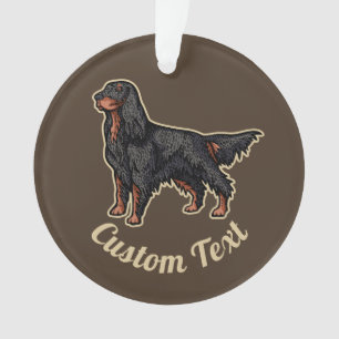 Ornamento de Ilustração do Gordon Setter