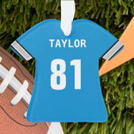 Ornamento de Jersey Blue Silver Black & White