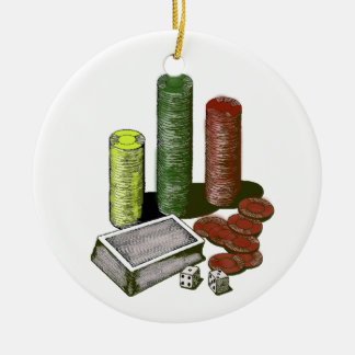 Ornamento de jogo do jogo do póquer