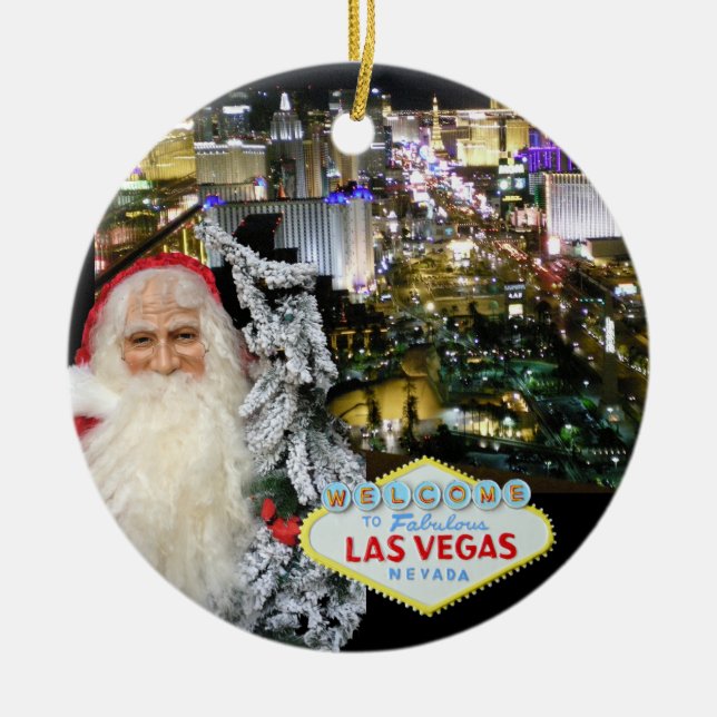 Ornamento de Las Vegas Papai Noel (Frente)