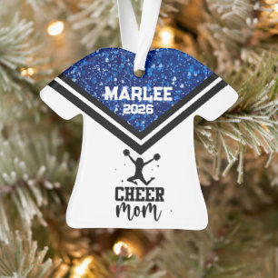 Ornamento de Mãe Personalizado Azul e Preto