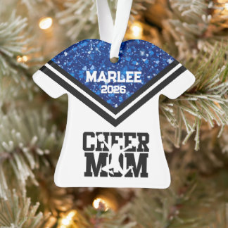 Ornamento de Mãe Personalizado Azul e Preto