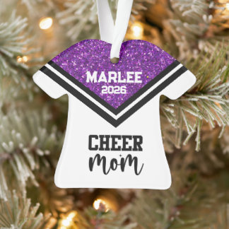 Ornamento de Mãe Preto e Roxo Personalizado