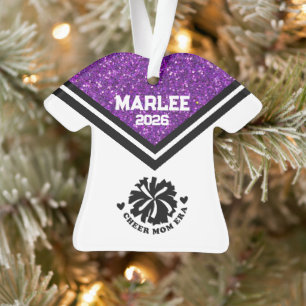 Ornamento de Mãe Preto e Roxo Personalizado