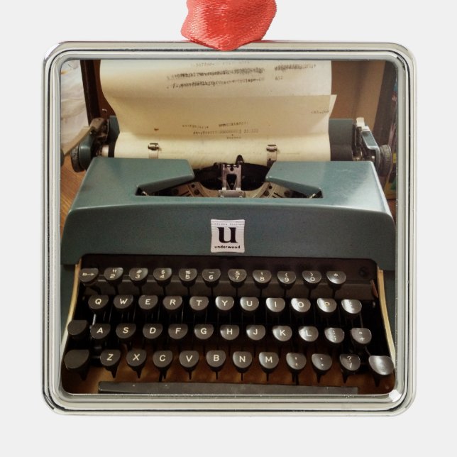 Ornamento de Máquina de Digitalização Vintage (Frente)