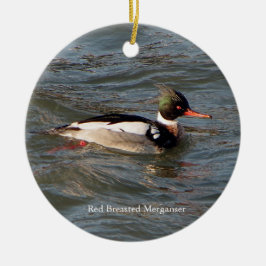 ornamento de Merganser vermelho