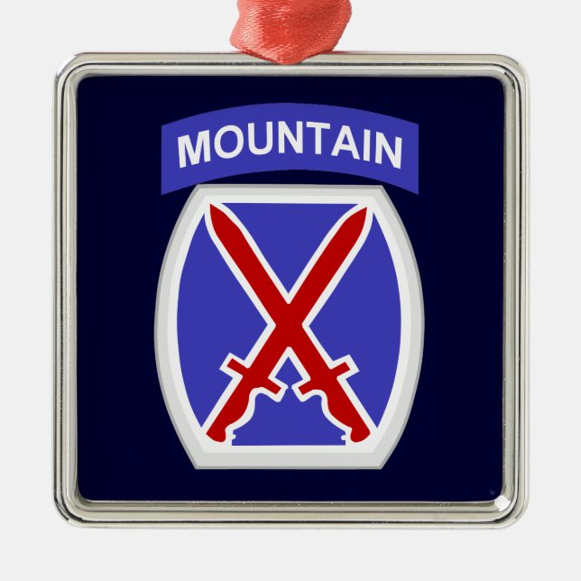 Ornamento De Metal 10ª Divisão de Montanha (Frente)