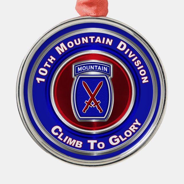 Ornamento De Metal 10ª Divisão de Montanha "Subir à Glória" (Frente)