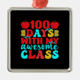 Ornamento De Metal 100 Dias Com A Minha Aula Incrível