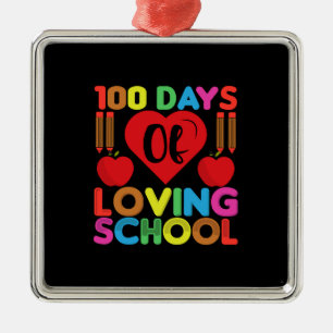 Ornamento De Metal 100 Dias De Amar a Escola