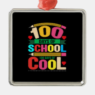 Ornamento De Metal 100 Dias De Escola 100 Dias De Diversão